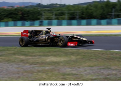 BUDAPEST - JULY 3: Lotus Renault F1 GP Car On The Hungaroring Race Track At World Series By Renault On July 3, 2011 In Budapest, Hungary