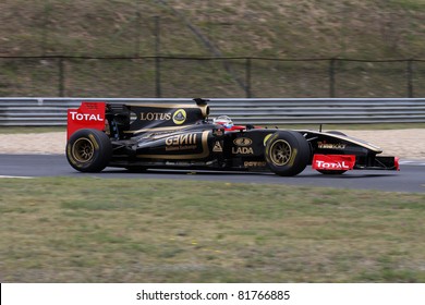 BUDAPEST - JULY 3: Lotus Renault F1 GP Car On The Hungaroring Race Track At World Series By Renault,on July 3, 2011 In Budapest, Hungary