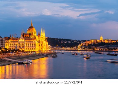 Budapest Parliament At Night