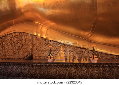 Budda Small Statue In Front Of The Reclining Buddha, Wat Pho, Thailand