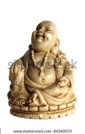budda statue on white background