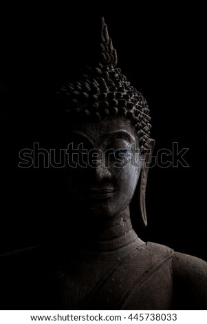 Buddha face with light and shadow Stock photo © 