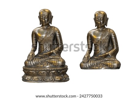 Buddha Figure Isolated on White Background