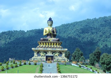 The Buddha Park Of Ravangla, Also Known As Tathagata Tsal, Is Situated Near Rabong In South Sikkim District, Sikkim, India. It Was Constructed Between 2006 And 2013 And Features A 130-foot High Statue