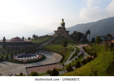 The Buddha Park Of Ravangla, Is Situated Near Rabong In South Sikkim District, Sikkim, India. 
It Was Constructed Between 2006 And 2013 And Features A 130-foot High Statue Of The Buddha.