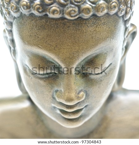 Buddha portrait isolated on white