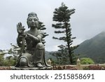 A buddha sculpture in Lantau island, Hong-Kong 