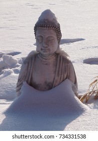 Buddha in snow