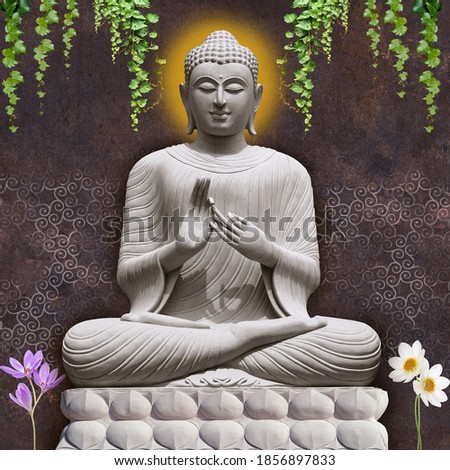 buddha stand leaf flower nameste