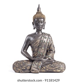 Buddha Statue Against White Background