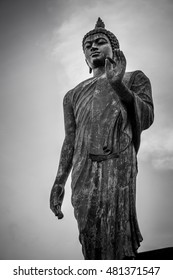 Buddha Statue in Black and White, HDR