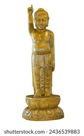 Buddha statue carved from wood