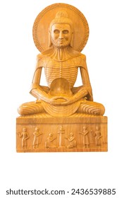 Buddha statue carved from wood