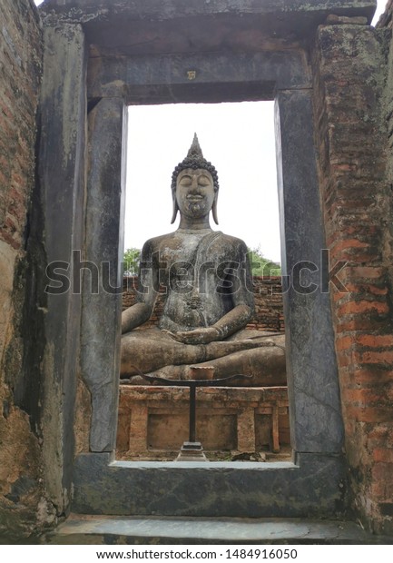 Buddha Statue Door Frame Stock Photo Edit Now 1484916050 Buddha Statue Door Frame Stock Photo