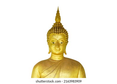 Buddha statue on a white background