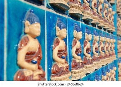 Buddha Statue Pattern From Tibetan Buddhism In Summer Palace In Beijing. 