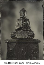 Buddha Statue Photographed In Ambrotype