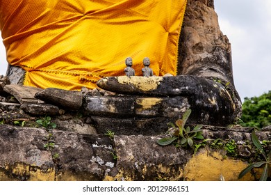 Buddha Statue In The Ruins Of Wat Piawat Temple, Destroyed In The Indochina War; Muang Khoun, Xiangkhouang, Laos