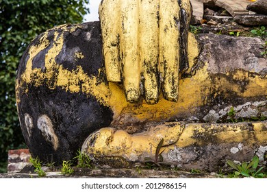 Buddha Statue In The Ruins Of Wat Piawat Temple, Destroyed In The Indochina War; Muang Khoun, Xiangkhouang, Laos