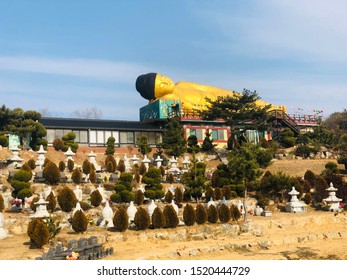 It Is A Buddha Statue Of Yeongmyeongsa In Uljin, South Korea.