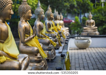Buddha Statues in Seema Malaka Temple, Colombo, Sri Lanka

