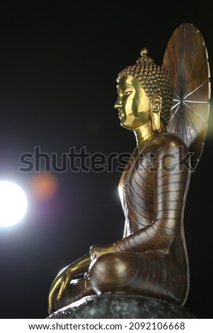 Buddha status closeup in many composition.