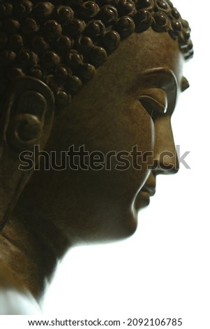 Buddha status closeup in many composition.