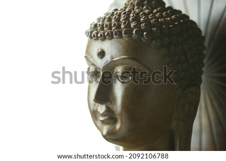 Buddha status closeup in many composition.