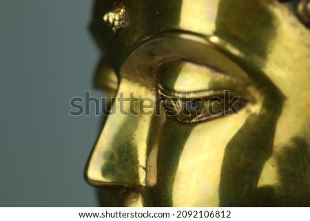 Buddha status closeup in many composition.
