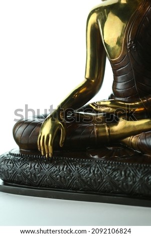 Buddha status closeup in many composition.