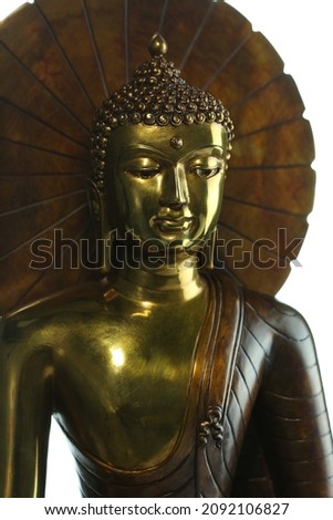 Buddha status closeup in many composition.