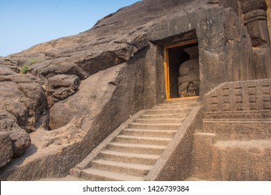 Buddha Stupa In Kanheri Caves