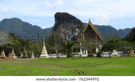 Buddha and temple in Thailand