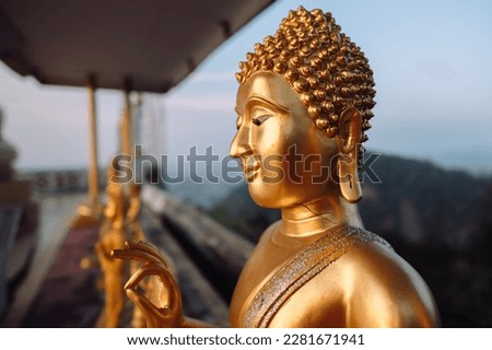 Buddhism Temple Thailand Golden Statues of Buddha Religion Asia