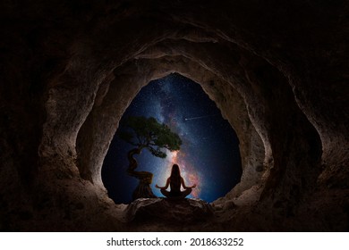Buddhist Meditation From A Natural Cave