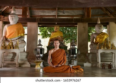 Buddhist monks meditate to calm the mind. The brain will refresh the secretion of Indoine. Make happy