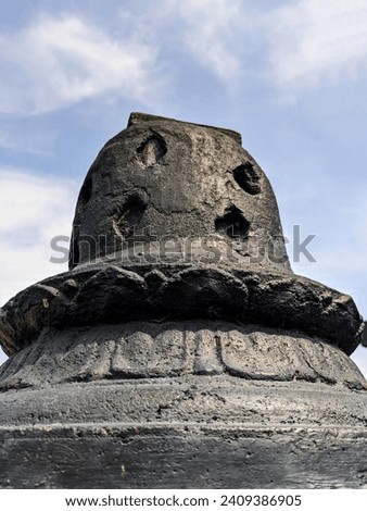 a Buddhist stupa whose condition is almost imprecise