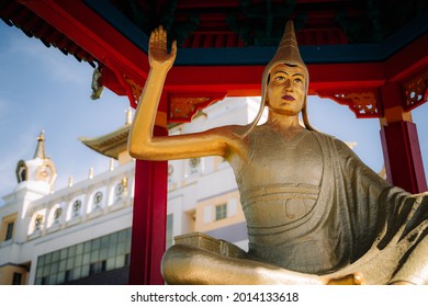 Buddhist temple Golden abode of Buddha Shakyamuni, Elista city, Republic of Kalmykia, Russia - Shutterstock ID 2014133618