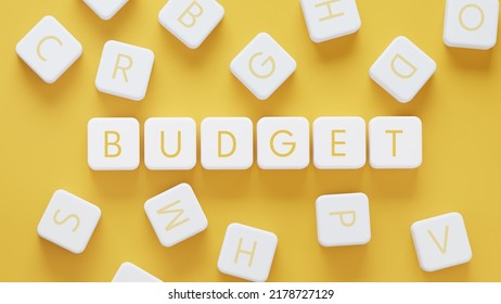 Budget word concept on 3D cube - Shutterstock ID 2178727129