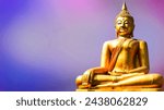 Budha golden you from nature stone ancient ancient times cliping part