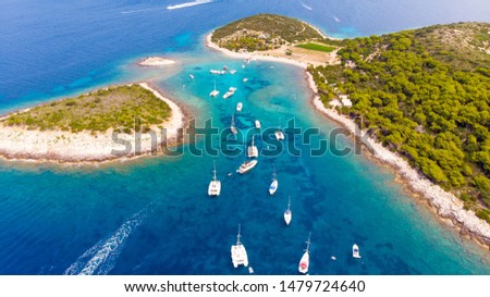 Budikovac Island off the island of Vis in Croatia where all the yachts park during the day during yacht week