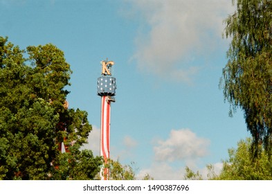 Buena Park, California - November 15 2018: The Sky Cabin At Knott's Berry Farm Rises Above The Trees. Built 1974.