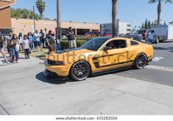 Buena Park,\
USA - April 30, 2017: Ford Mustang Boss 302 fifth generation on\
display during the Fabulous Fords\
Forever