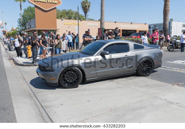 Buena Park, USA\
- April 30, 2017: Ford Mustang 5.0 fifth generation on display\
during the Fabulous Fords\
Forever