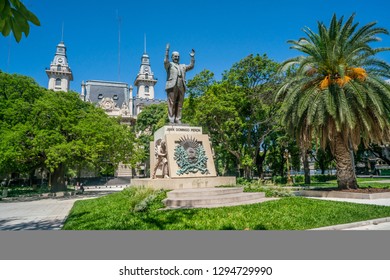 Buenos Aires, Argentina - January 19th 2019, Statue Of Juan Domingo Peron, The Famous President And Husband Of Evita Peron