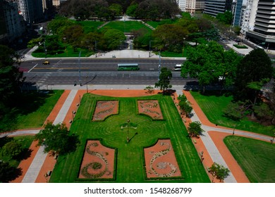 Buenos Aires, Argentina. October 26, 2019. View Of Argentine Air Force Square In Retiro Neighborhood (Plaza Fuerza Aerea Argentina)