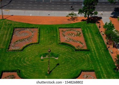 Buenos Aires, Argentina. October 26, 2019. View Of Argentine Air Force Square In Retiro Neighborhood (Plaza Fuerza Aerea Argentina)