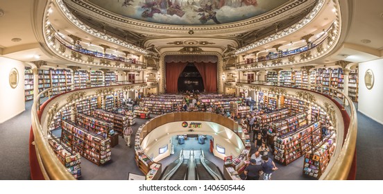 Buenos Aires/Argentina - March 09th 2017: El Ateneo Grand Splendid, Santa Fe Avenue 1860, One of the Beautiest Libraries in the World