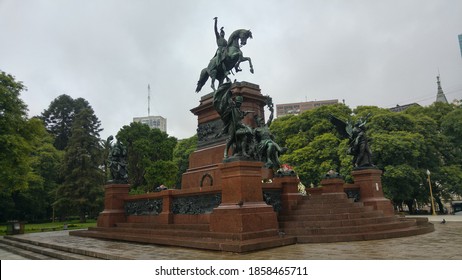 Buenos Aires/Buenos Aires/Argentina: February 14, 2017: Monument To The Liberator Don Jose De San Martín, In San Martín Square, Buenos Aires, Argentina