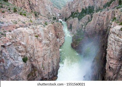 Buffalo Bill Dam, Wyoming, USA.